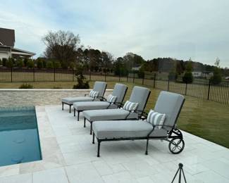 Ballard Designs Chaise Lounge Chairs $500 each. Includes covers