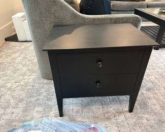 Glory Furniture Primo 2-Drawer Nightstand in Black