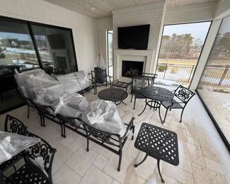 Ballard Designs Cast Aluminum Patio Furniture Set - Toscana Collection