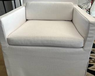 Restoration Hardware "Low Belgian" Slipcovered Dining Chair
