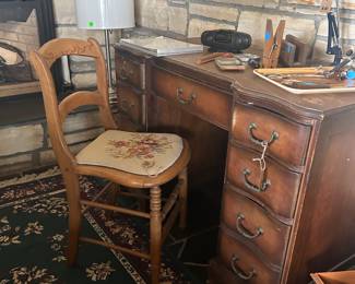 Antique desk and chair 