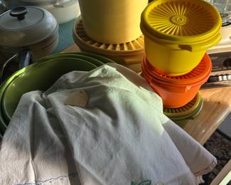 Vintage Tupperware as well as some small appliances and Corningware 