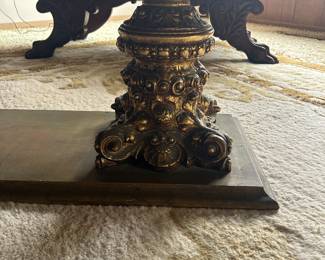 Vintage Hollywood Regency Resin/Gilt Gold Coffee Table
