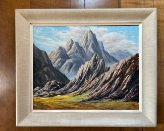 Vintage mountain oil 