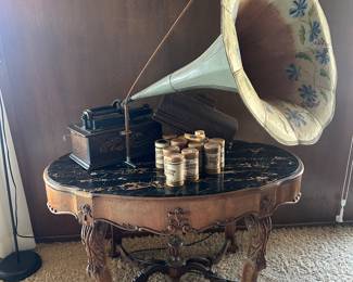Marble top console table