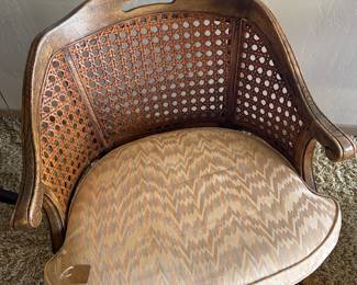 Cane back side chairs