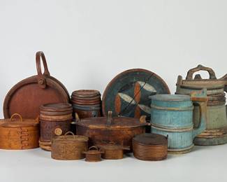 Scandinavian Hand Painted Wood Folk Art Works
