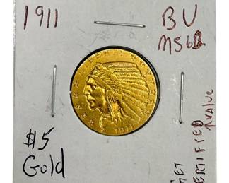 1911 $5.00 Gold Coin
