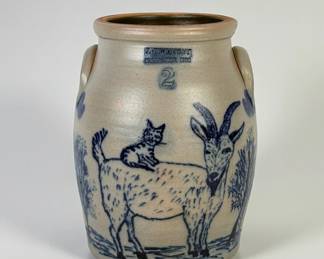 J Beaumont Salt Glaze Stoneware Crock
