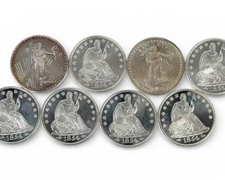 (8) .999 Silver 1ozt. Rounds
