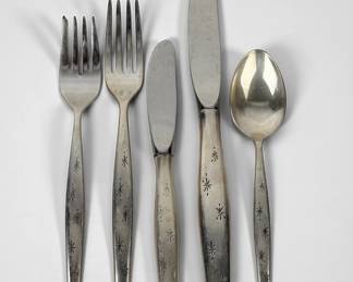 (57) Gorham Sterling Silver Stardust Flatware Set

