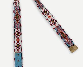 Vintage Lakota Sioux Fully Beaded Belt
