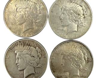 (4) Silver Peace Dollars
