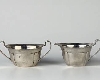International Sterling Cream & Sugar Dishes
