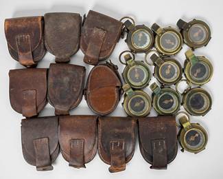 Group Of (10) WWI Military Compasses (I)

