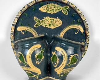 Hand Crafted Ceramic 'Fish' Pocket Wall Planter

