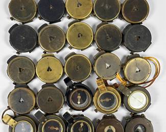 Group Of (25) WWI Military Compasses (E)
