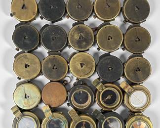 Group Of (25) WWI Military Compasses (H)
