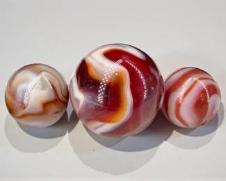 (3) Christensen Agate Company Marbles
