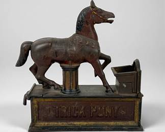 "TRICK PONY" Cast-Iron Mechanical Bank
