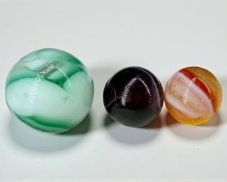 (3) Vintage Marbles (H)
