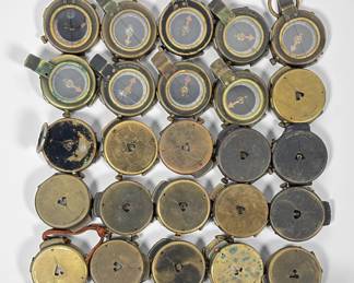 Group Of (25) WWI Military Compasses (B)
