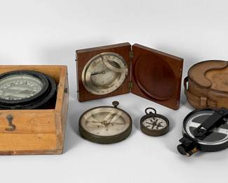 (5) Vintage Compasses
