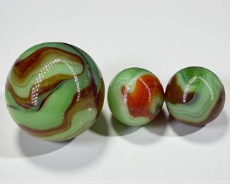 (3) Vintage Marbles (G)
