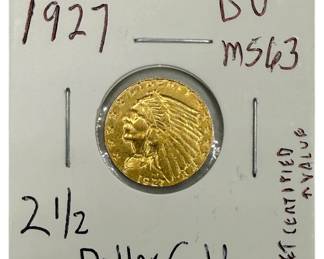1927 $2.5 Gold Coin
