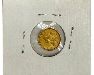 1853 Gold One Dollar Coin
