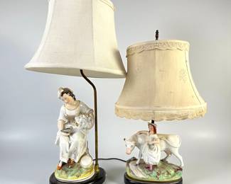 (2) Staffordshire Lamps
