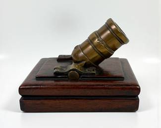 Miniature Bronze Mortar Cannon
