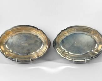 (2) Gorham Nest Sterling Oval Serving Dishes
