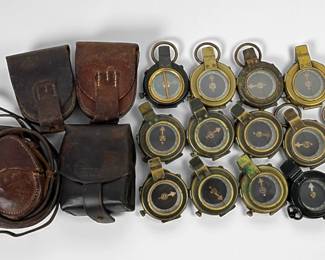 Group Of (15) WWI Military Compasses (L)

