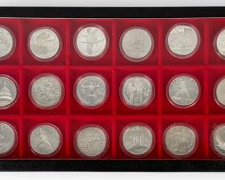 (18) 1996 Olympic Silver Commemorative Coins
