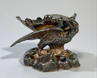 Antique English Silver Plated Eagle Bowl
