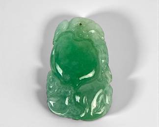 Finely Carved Jadeite Pendant
