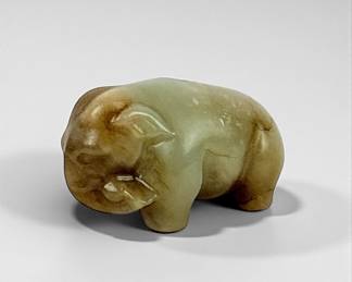 Vintage Chinese Jade Elephant
