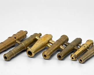 (7) Vintage Brass Cannon Barrels
