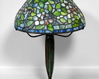 Century Studios Floral Stained Glass Lamp
