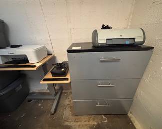 File Cabinet, Tray Table, Printers