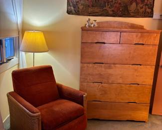 Recliner, Large Dresser, Tapestry