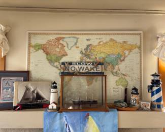 Map, Boat, Light Houses