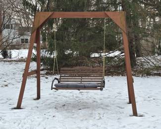 Large Wood Frame Swing