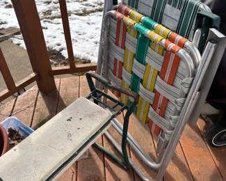 2 Strap Chairs, Gardner Bench