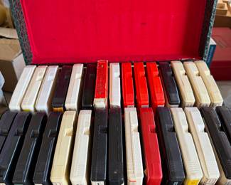 vintage collection of 8-track tapes