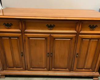 Vintage Solid Wood Buffet Sideboard with Storage
