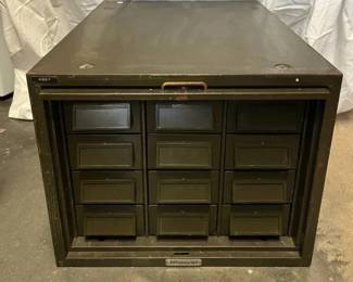 Vintage Addressograph Metal MultiDrawer Cabinet