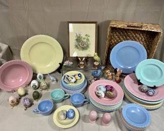 Spring Has Sprung Pastel Dishes, Decorative Eggs, and Whimsical Accents