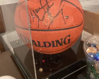 Signed Dennis Rodman basketball